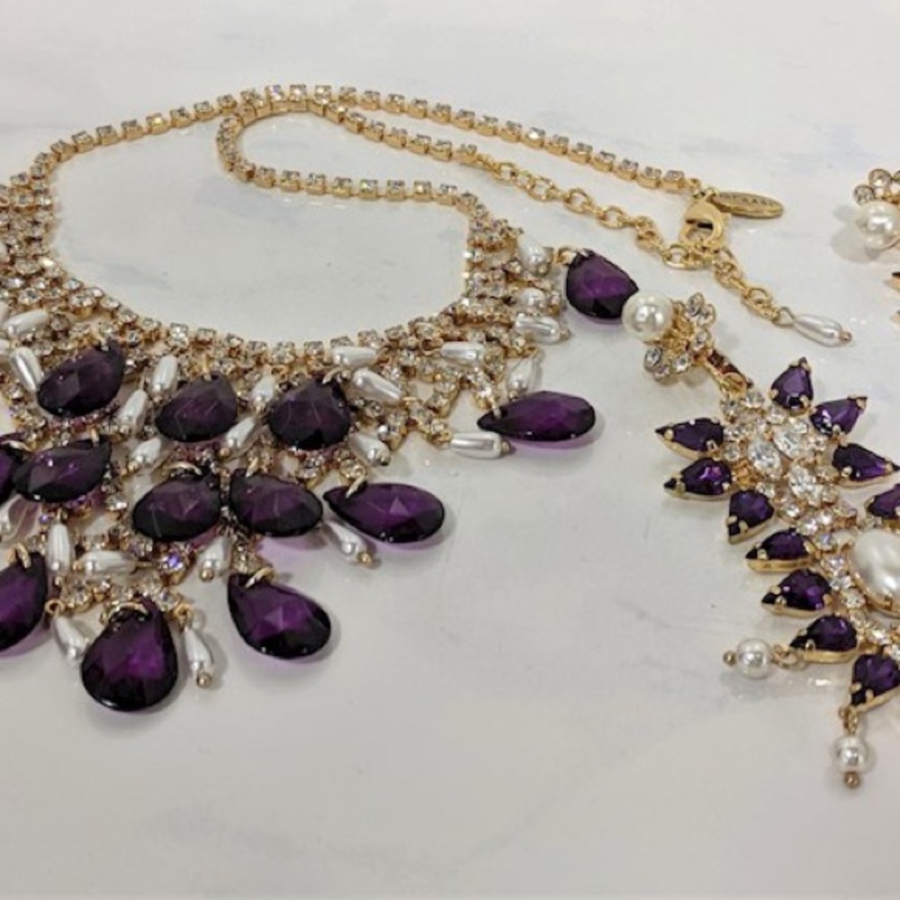 Signed Scaasi Necklace & Earring Set